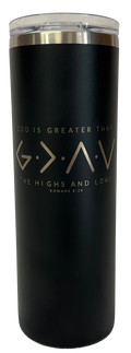 God is Greater than 20oz Powder Coated Tumbler