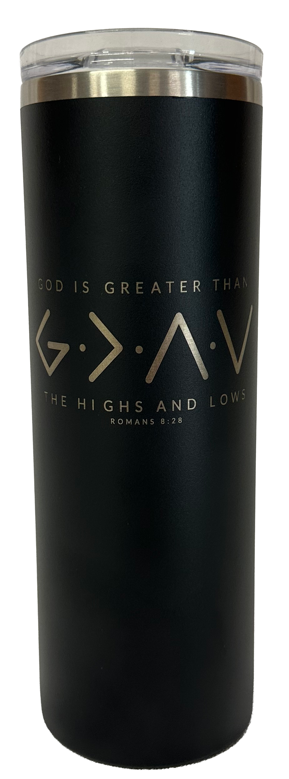 God is Greater than 20oz Powder Coated Tumbler